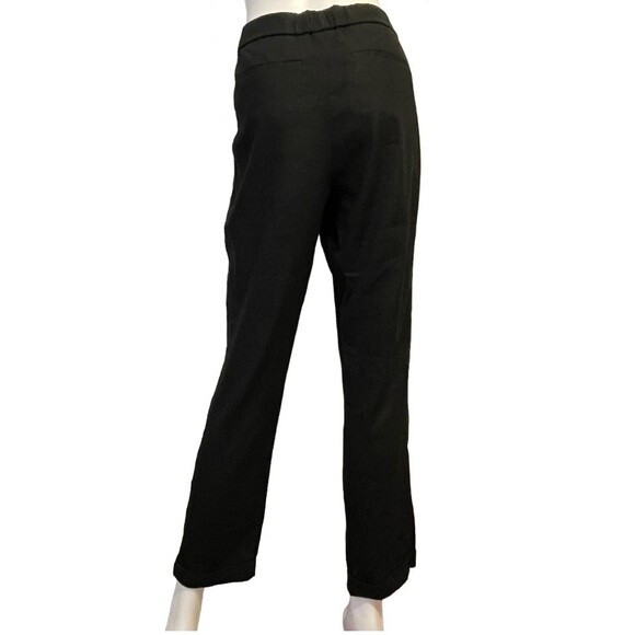 J. Jill Stretch Linen Blend Ankle Cuffed Pull On Pants in Black Size S - Picture 2 of 9